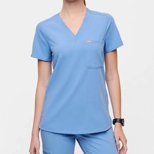 Figs Catarina Ceil Blue Scrub Top